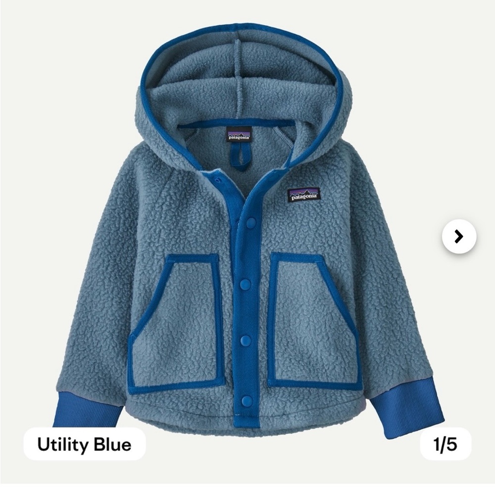 Patagonia Kids' Blue Fleece Hoodie